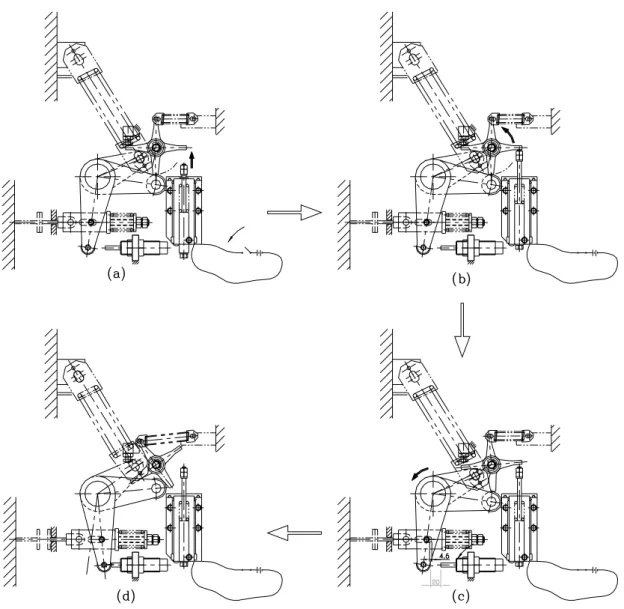 Figure 2.    Motion sequence of “opening operation” in the investigated driving  mechanism