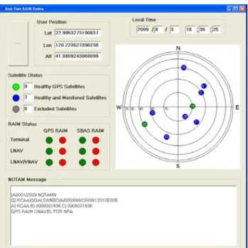 Figure 14. RTRS GUI issues a “New” type NOTAM message to  indicate the system failure 