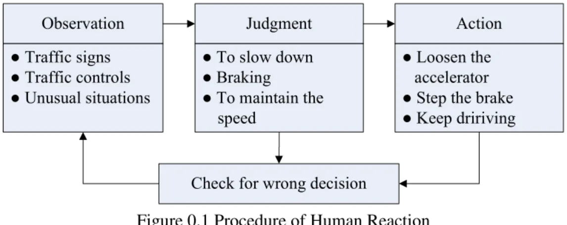 Figure 0.1 Procedure of Human Reaction 