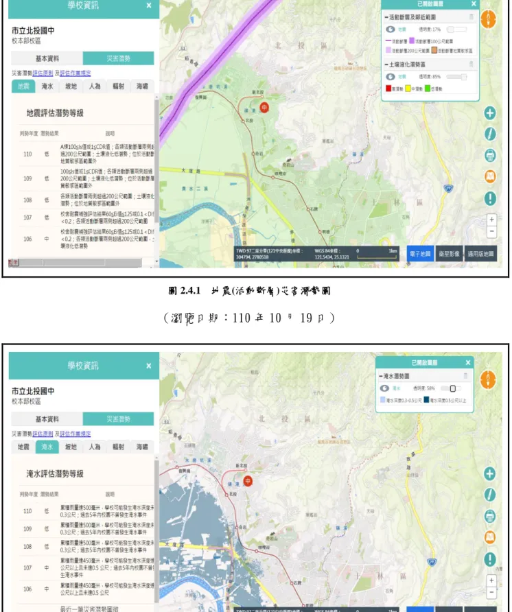 圖 2.4.2  淹水災害潛勢圖 