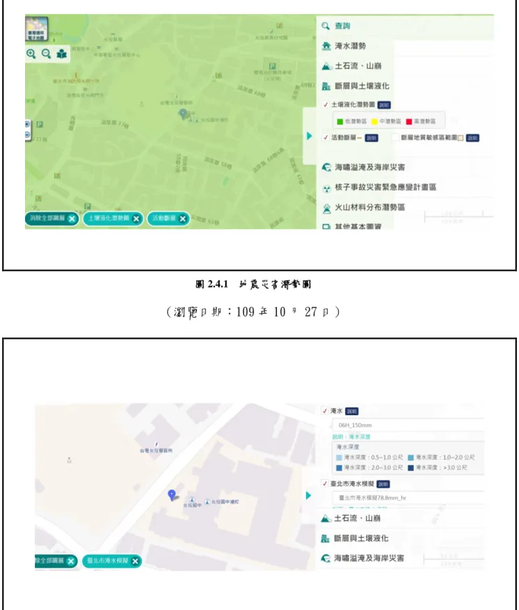 圖 2.4.2  淹水災害潛勢圖 