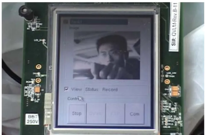 Fig. 20 (a) The real-time image is recorded  by OMAP5912. User can review the image 
