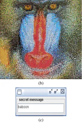 Figure 4 An experimental result of data hiding in a tile- tile-overlapping mosaic image