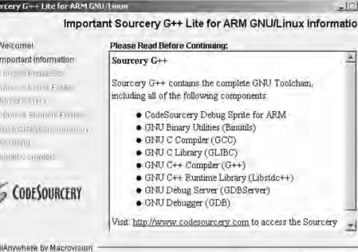 Figure 1-2. Sourcery G++ Lite installer 