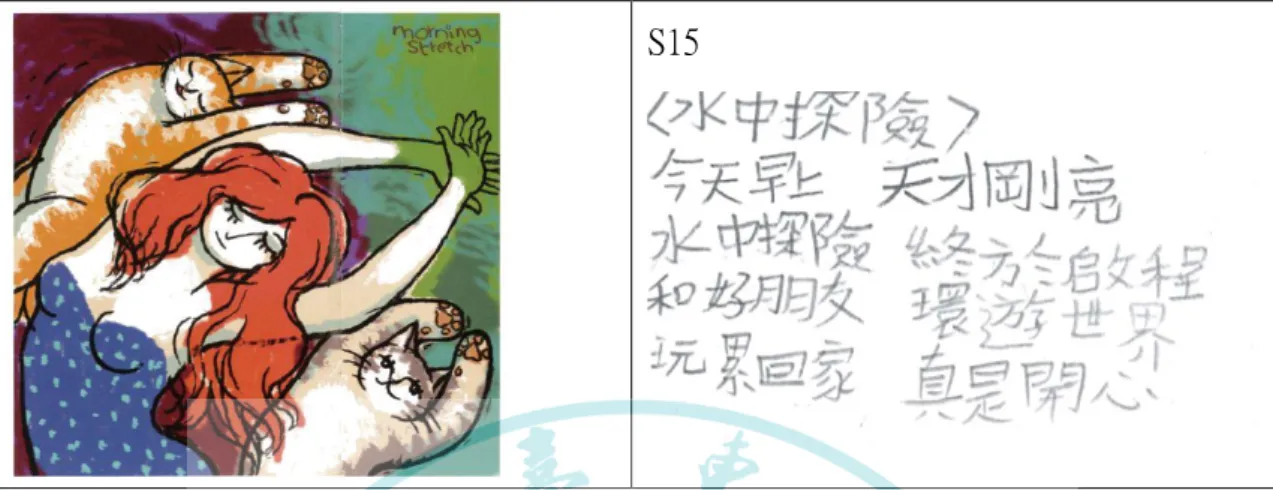 表 4-59〈an Early Summer Night〉畫學生詩作分析  S16 