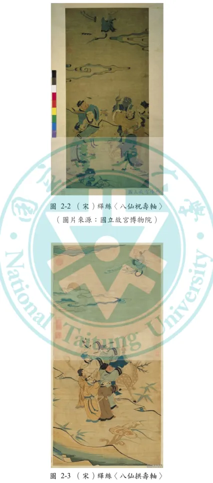 圖   2-2  （宋）緙絲〈八仙祝壽軸〉 