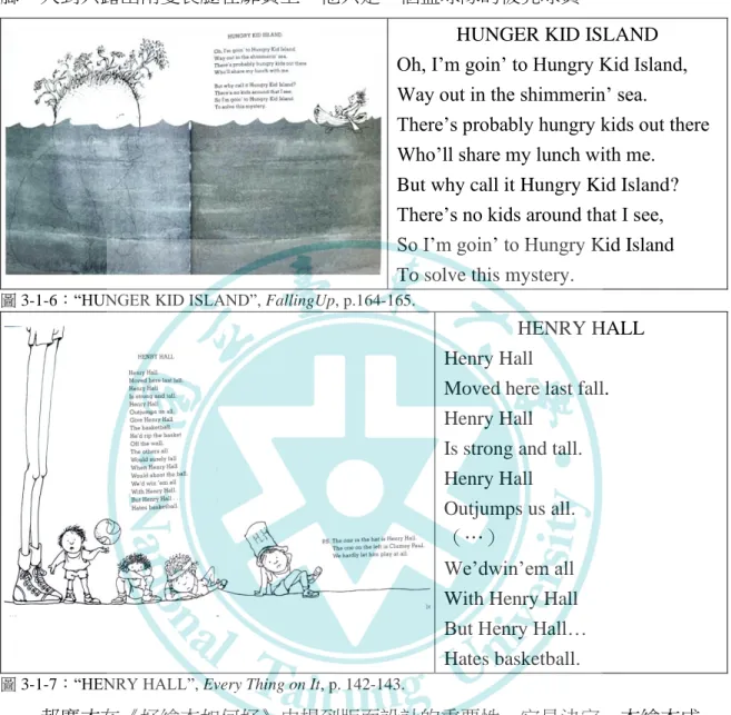 圖 3-1-6：“HUNGER KID ISLAND”, FallingUp, p.164-165. 