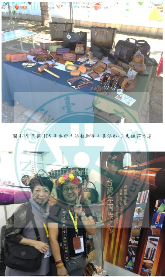 圖 4-35  民國 105 年參與生活藝術節市集活動-台東鐵花步道 