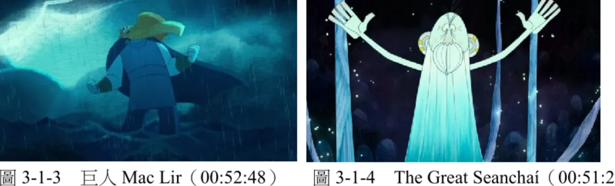 圖 3-1-3  巨人 Mac Lir（00:52:48）      圖 3-1-4  The Great Seanchaí（00:51:27） 