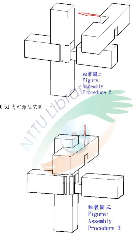 圖 51 魯班鎖組裝圖二。 