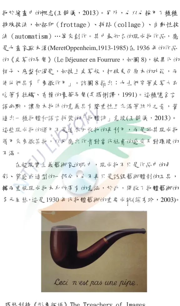 圖  7  瑪格利特《形象叛逆》The Treachery of Images  圖片來源：胡永芬總編，2001。 