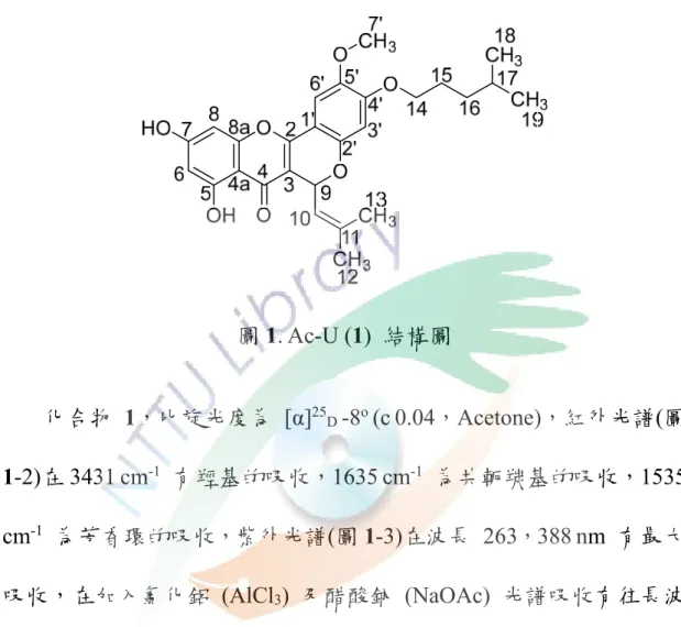 圖 1. Ac-U (1)  結構圖 