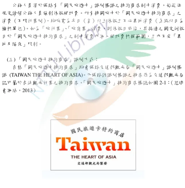 圖 2-1 1 國民旅遊卡特約商店標誌 