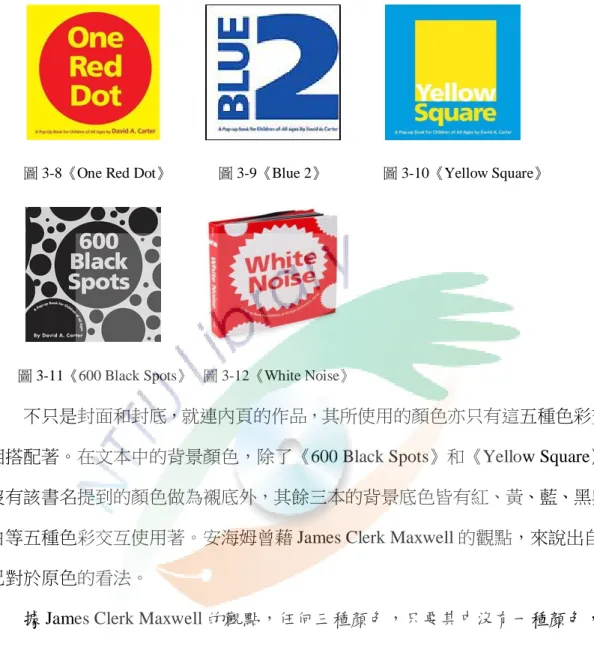 圖 3-8《One Red Dot》      圖 3-9《Blue 2》  圖 3-10《Yellow Square》 