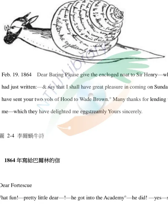圖  2-4  李爾蝸牛詩 