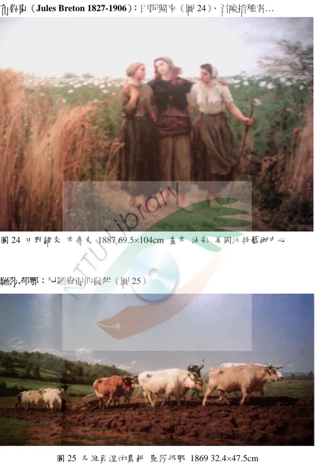 圖 24  田野歸來  布魯東 1887 69.5×104cm 畫布  油彩  美國沃特藝術中心 