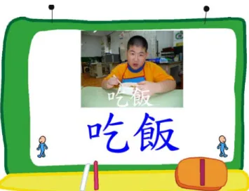圖 3-5 功能性詞彙教學軟體：吃飯照片 