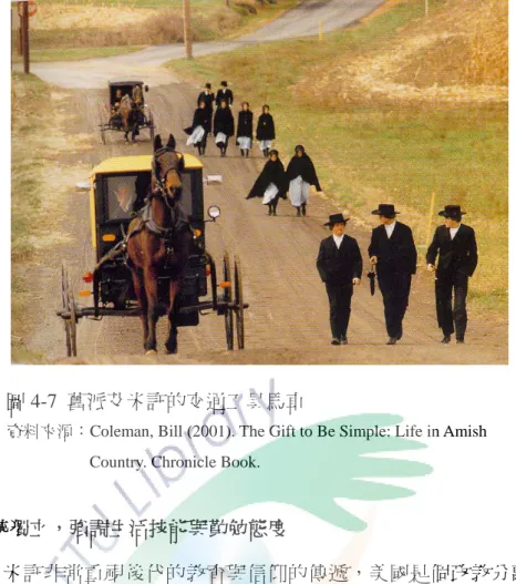 圖 4-7  舊派艾米許的交通工具馬車 