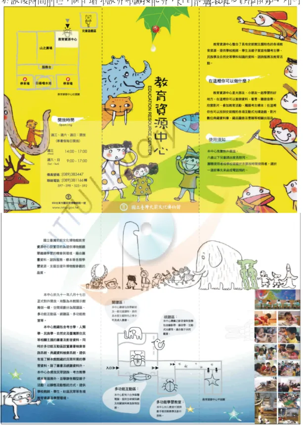 圖 4- 1 史前館教資中心 DM  資料來源：史前館教資中心提供 