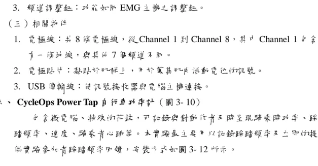 圖 3- 10    CycleOps Power Tap 