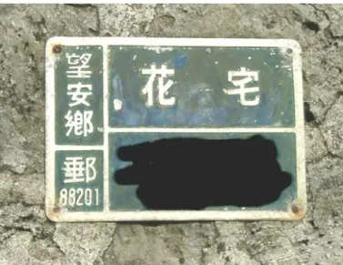 圖 5-1-4 馬公市風櫃里門牌圖(高意玲攝) 
