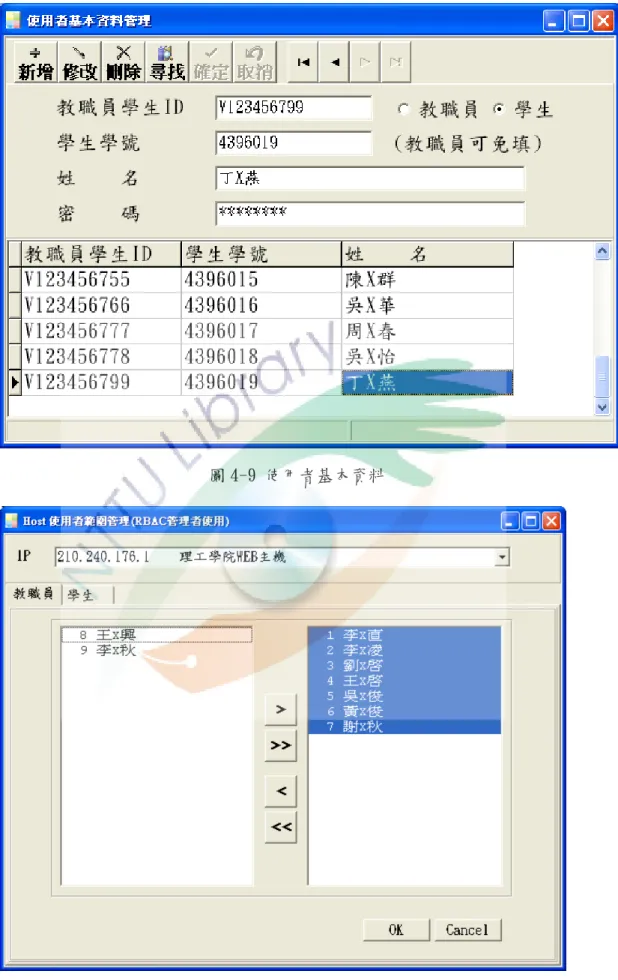 圖 4-9 使用者基本資料 
