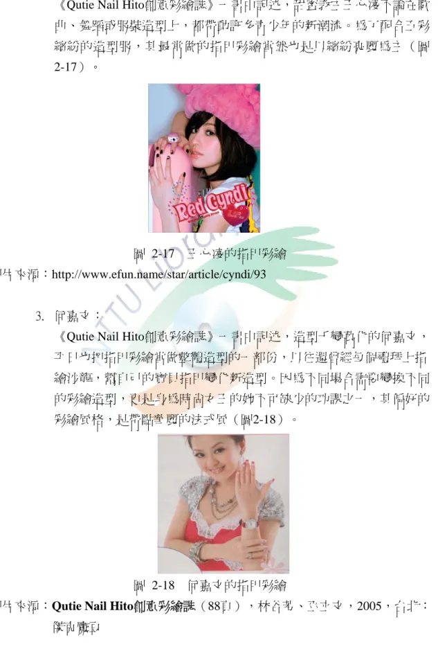 圖  2-18  何嘉文的指甲彩繪 