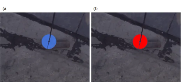 Fig. 3-9. Original image of the payload (a), image after the threshold (b). 