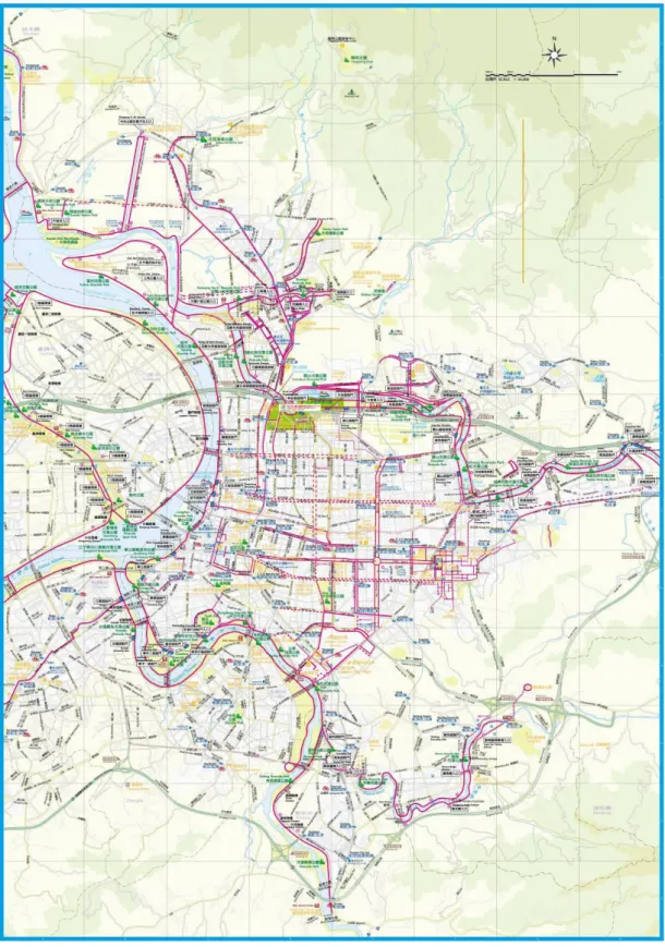 圖  1.3  台北市自行車道路網圖(資料來源：台北市自行車綱要計畫) 