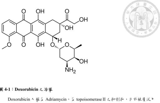 圖 4-1：Doxorubicin 之結構 