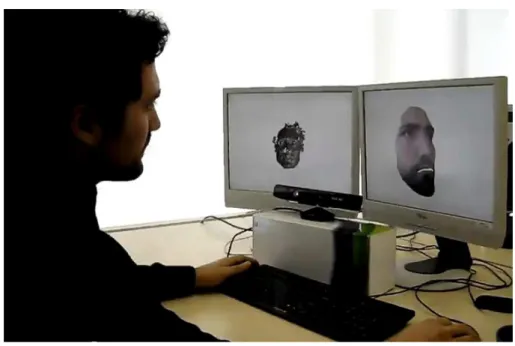 Figure 2.2: Using Kinect to create realistic facial model.