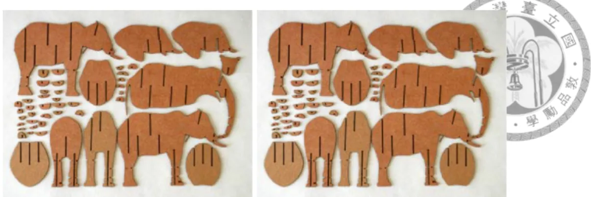 Figure 3.5: Construction with other material by ”crdbrd: Shape Fabrication by Sliding Planar Slices”.