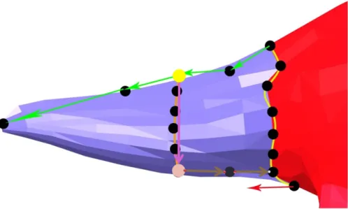 Figure 5.8: Demonstration of adding support. We have the path and ring as figure 5.7.