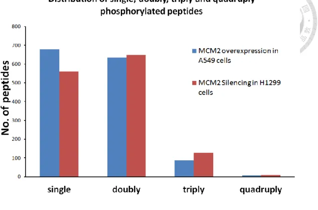 Figure  8.    Distribution  of  single,  doubly,  triply  and  quadruply  phosphorylated  peptides