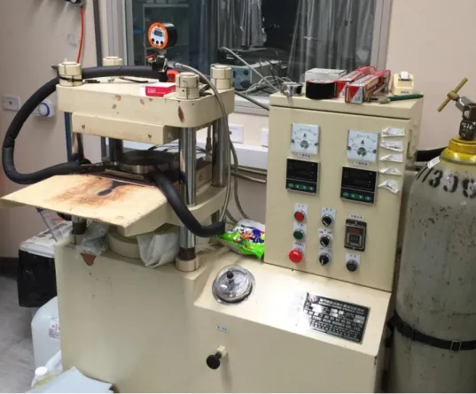 圖  3-4  氣體輔助奈米熱壓機 