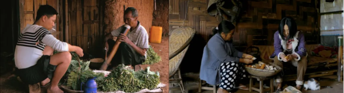 Figure 11). In both scenes, the frames are limited, the spaces of the settings are  shallow, the actions of the characters are minimal, and the duration of time is 