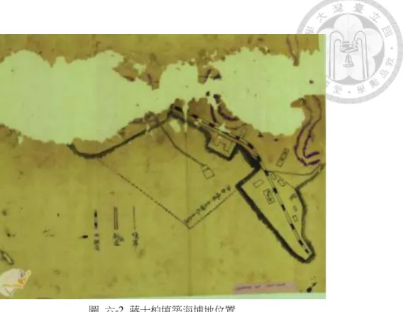 圖  六-2  蔣士柏填築海埔地位置 