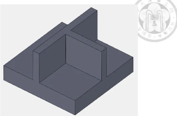 Figure 21: A drawing of a simple gate device. Here, the CD would be how thin the walls can be made, and the pitch resolution would be how small one single unit can be printed.