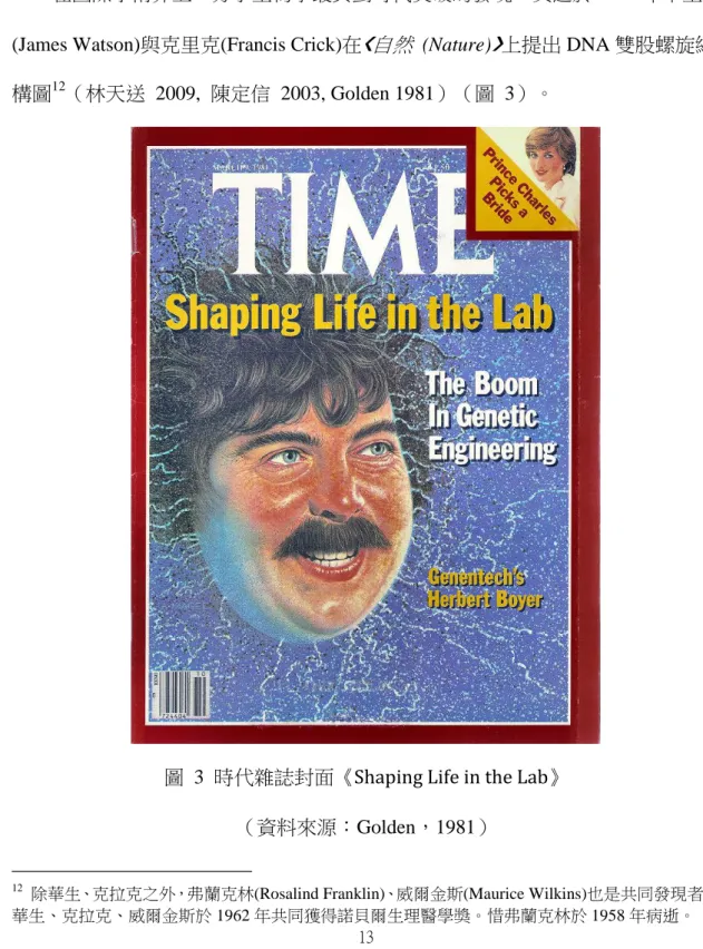 圖  3  時代雜誌封面《Shaping Life in the Lab》 