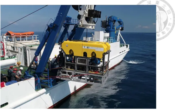 圖 1- 11：TORI 的深海工作型 ROV。（台灣海洋科技研究中心） 