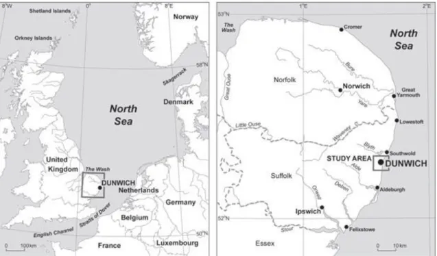 圖 3- 19：Dunwich 地理位置。(Sear et al., 2011)   