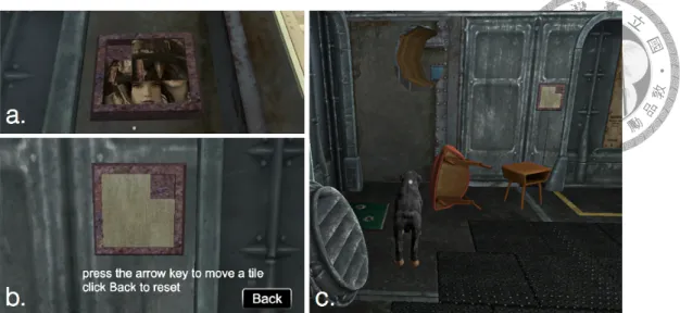 Figure 4.2: (a) &amp; (b): The modified 8-puzzle seen on the side of human and dog, respectively