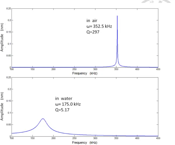 Figure 2.25 Analytical amplitude spectra of PPP-NCH in air and water 