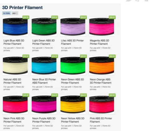 Table 9 the difference between PLA and ABS 