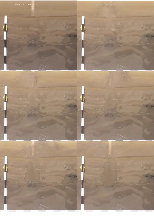 Figure 3-8. Sequence photos of depth formation-time exposure for similar layers. 