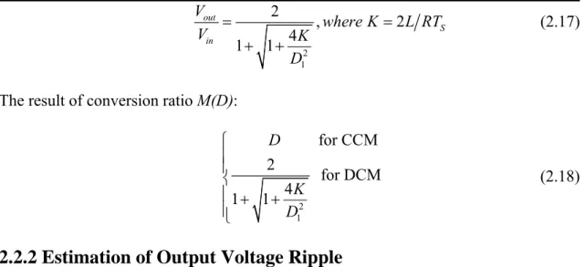 Fig. 2.8 Buck converter (a) circuit (b) steady-state inductor current waveform  In a well designed converter, in which the capacitor provides significant filtering of 