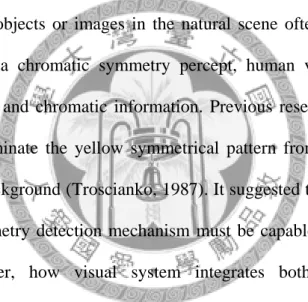 Figure  1.2  illustrates our model for chromatic symmetry detection. There are  a 
