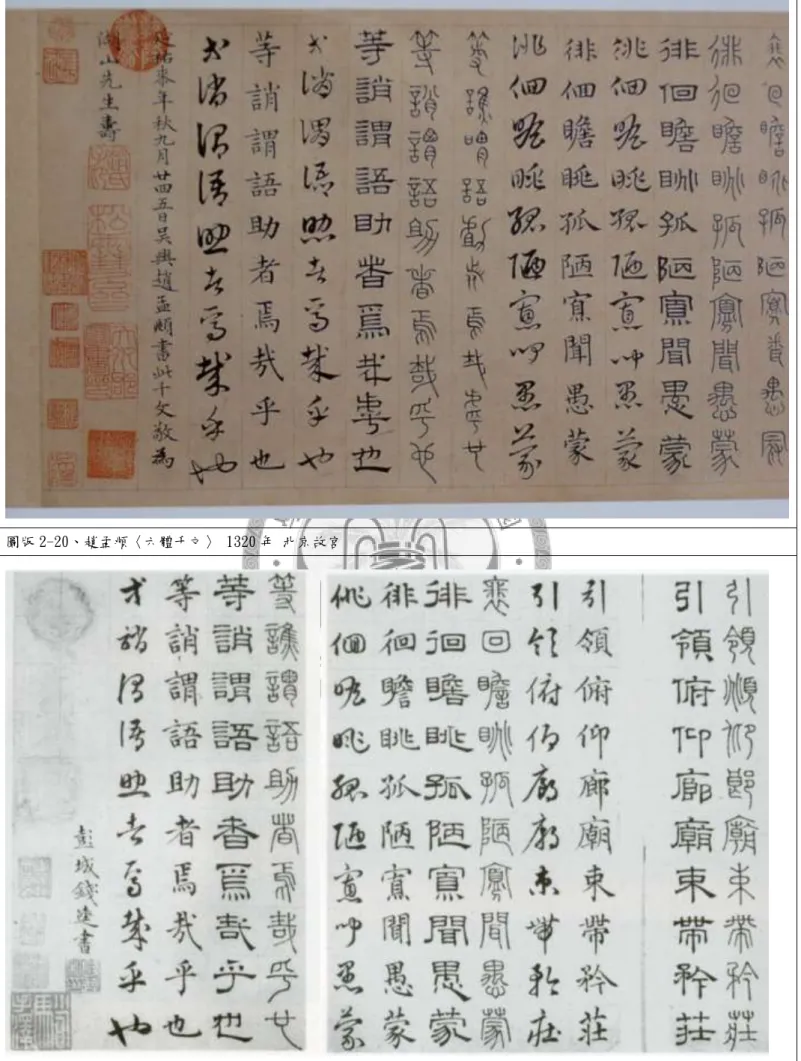 圖 2-21、錢逵〈四體千文〉 廣東博物館 