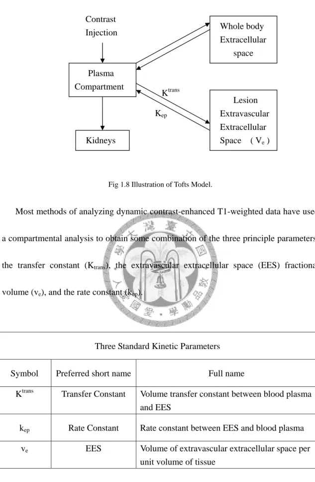 Fig 1.8 Illustration of Tofts Model. 