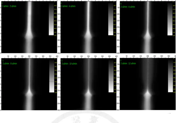 Figure 11. Demonstration of hydrodynamics focusing by 60 nm fluorescence microspheres [52]